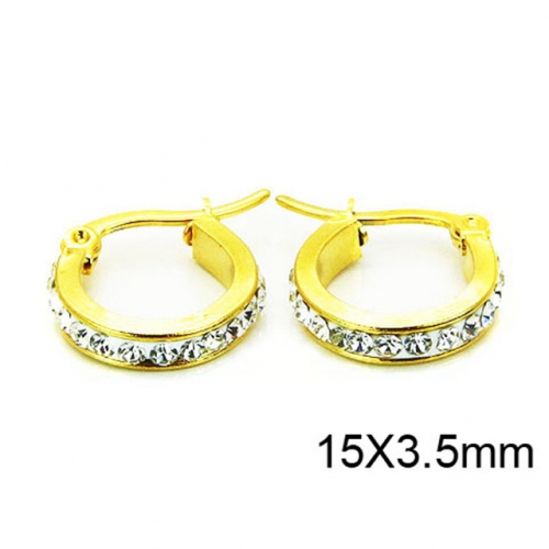 Wholesale Stainless Steel 316L Crystal or Zircon Earrings NO.#BC58E0576JMM