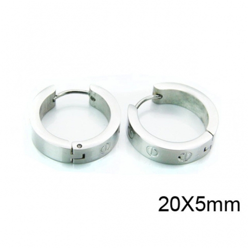 Wholesale Stainless Steel 316L Round Endless Hoop Earrings NO.#BC05E1439HBC
