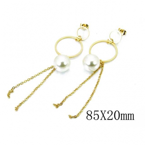 Wholesale Stainless Steel 316L And Pearl Earrings NO.#BC26E0330NF