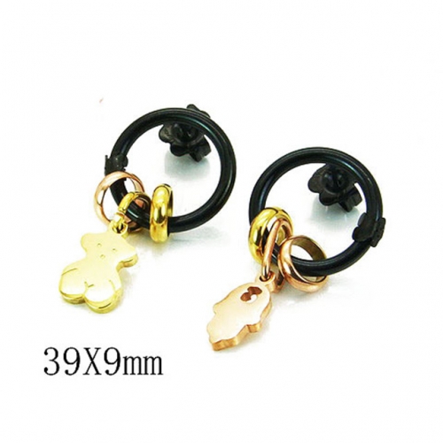 Wholesale Stainless Steel 316L Fashion Earrings NO.#BC90E0168HIT