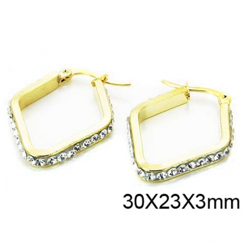 Wholesale Stainless Steel 316L Crystal or Zircon Earrings NO.#BC58E0931KF