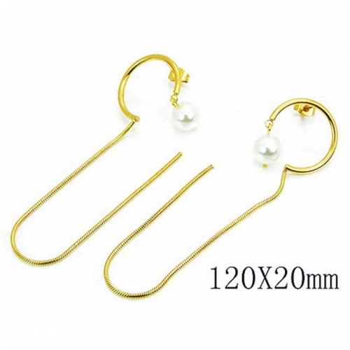 Wholesale Stainless Steel 316L And Pearl Earrings NO.#BC26E0049NLE