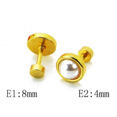 Wholesale Stainless Steel 316L And Pearl Earrings NO.#BC21E0061HN