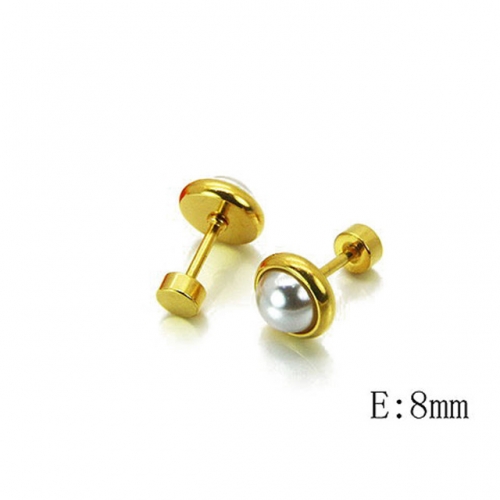 Wholesale Stainless Steel 316L And Pearl Earrings NO.#BC54E0125IOJ