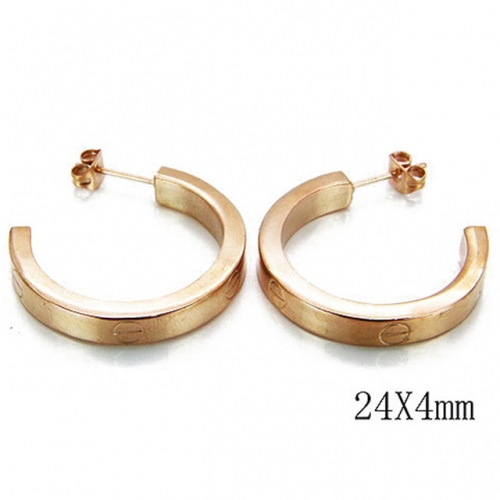 BaiChuan Wholesale Stainless Steel 316L Popular Earrings NO.#BC26E0323PG
