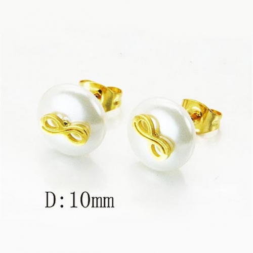 Wholesale Stainless Steel 316L And Pearl Earrings NO.#BC21E0065HO