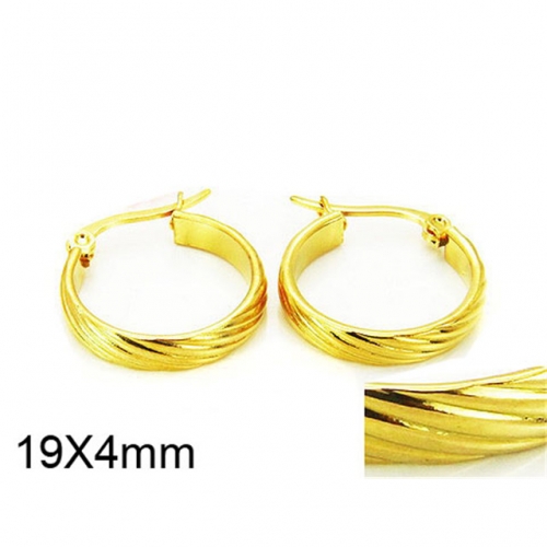 Wholesale Stainless Steel 316L Twisted Earrings NO.#BC58E0818IF