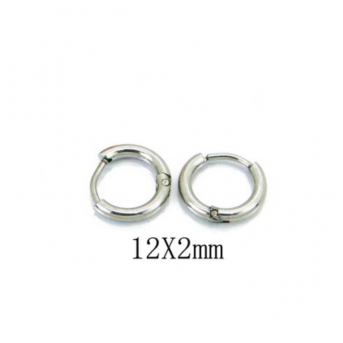 Wholesale Stainless Steel 316L Round Endless Hoop Earrings NO.#BC70E0640IY