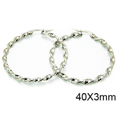 Wholesale Stainless Steel 316L Twisted Earrings NO.#BC58E0509IW