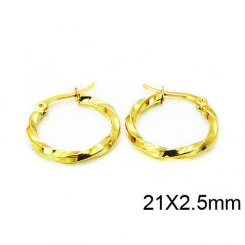 Wholesale Stainless Steel 316L Twisted Earrings NO.#BC58E0851IE