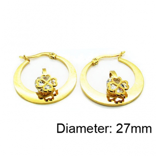 Wholesale Stainless Steel 316L Crystal or Zircon Earrings NO.#BC58E0716KZ