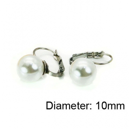 Wholesale Stainless Steel 316L And Pearl Earrings NO.#BC21E0013HM