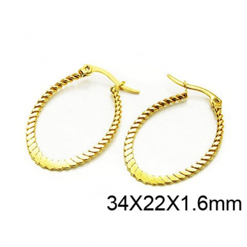 Wholesale Stainless Steel 316L Oval Hoop Earrings NO.#BC58E0787KY
