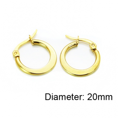 Wholesale Stainless Steel 316L Hoop Earrings NO.#BC58E0224JS