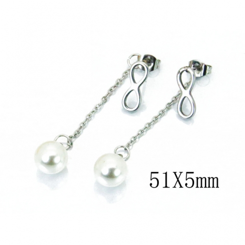Wholesale Stainless Steel 316L And Pearl Earrings NO.#BC59E0684KX