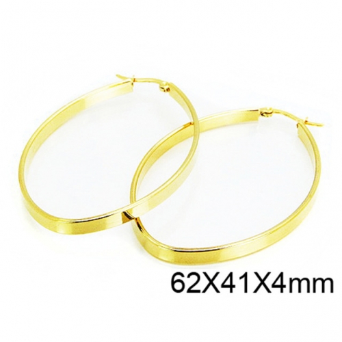 Wholesale Stainless Steel 316L Oval Hoop Earrings NO.#BC58E1074JE