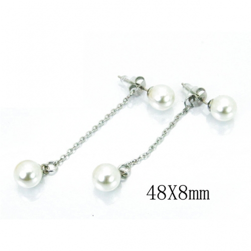 Wholesale Stainless Steel 316L And Pearl Earrings NO.#BC59E0685KC