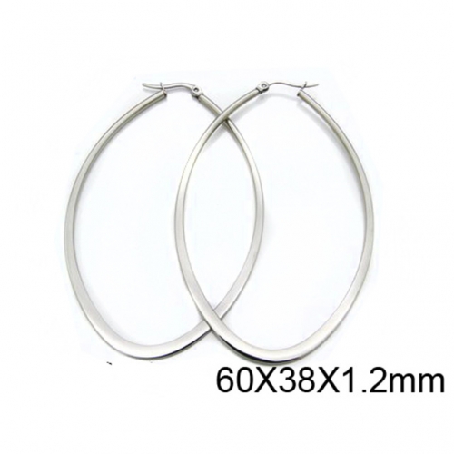 Wholesale Stainless Steel 316L Oval Hoop Earrings NO.#BC58E0003I5