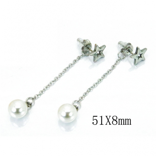 Wholesale Stainless Steel 316L And Pearl Earrings NO.#BC59E0681KD