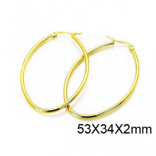 Wholesale Stainless Steel 316L Oval Hoop Earrings NO.#BC58E0908IL