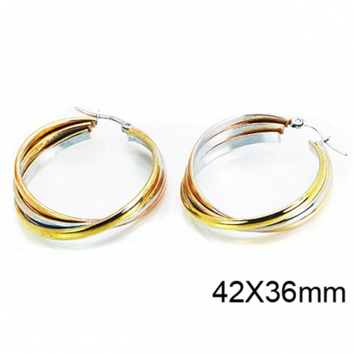 Wholesale Stainless Steel 316L Multi-Layer Earrings NO.#BC58E1103NR