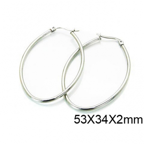 Wholesale Stainless Steel 316L Oval Hoop Earrings NO.#BC58E0907IE