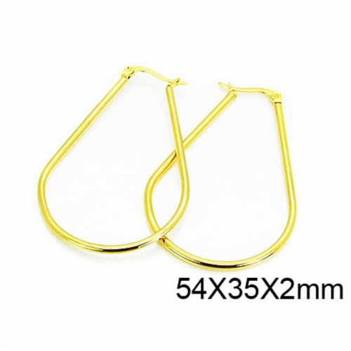 Wholesale Stainless Steel 316L Oval Hoop Earrings NO.#BC58E1055IL