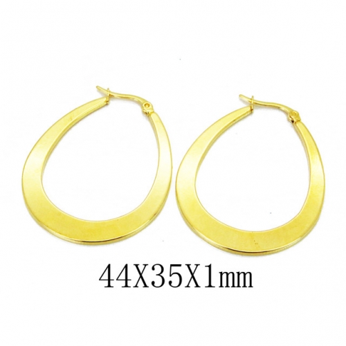 Wholesale Stainless Steel 316L Oval Hoop Earrings NO.#BC41E0003NQ