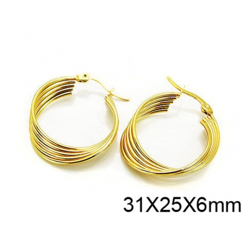 Wholesale Stainless Steel 316L Multi-Layer Earrings NO.#BC58E0784NV