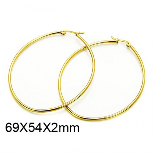 Wholesale Stainless Steel 316L Oval Hoop Earrings NO.#BC58E0780JT