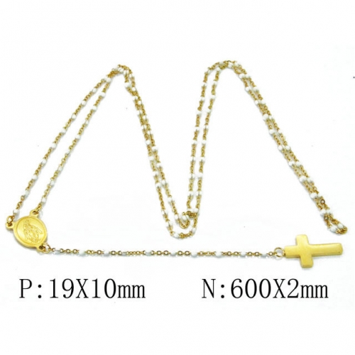Wholesale Stainless Steel 316L Necklace Cross Necklace NO.#BC91N0222HJD