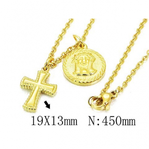 Wholesale Stainless Steel 316L Necklace Cross Necklace NO.#BC12N0509MW