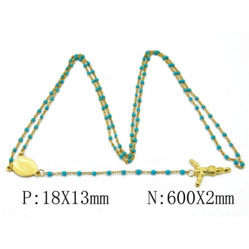 Wholesale Stainless Steel 316L Necklace Cross Necklace NO.#BC91N0214HJD