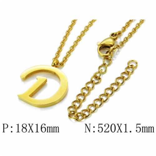 Wholesale Stainless Steel 316L Necklace (Font Pendant) NO.#BC79N0061MLD