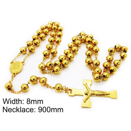 Wholesale Stainless Steel 316L Necklace Cross Necklace NO.#BC55N0010H80