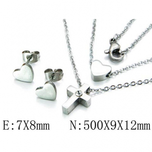 Wholesale Stainless Steel 316L Jewelry Love Sets NO.#BC54S0235OE