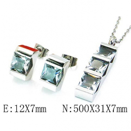 Wholesale Stainless Steel 316L Jewelry Crystal Stone Sets NO.#BC59S2793HSS