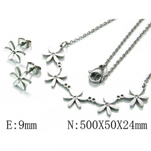 Wholesale Stainless Steel 316L Jewelry Plant Shape Sets NO.#BC54S0359ML