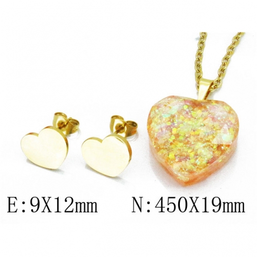 Wholesale Stainless Steel 316L Jewelry Love Sets NO.#BC85S0277MQ