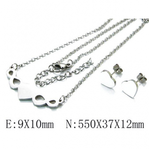 Wholesale Stainless Steel 316L Jewelry Love Sets NO.#BC06S0696H10