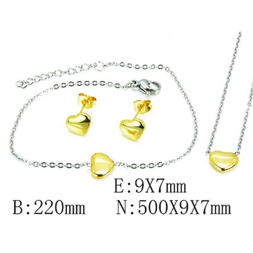 Wholesale Stainless Steel 316L Jewelry Love Sets NO.#BC59S2933MQ