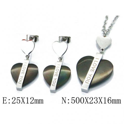 Wholesale Stainless Steel 316L Jewelry Love Sets NO.#BC91S0586IJD