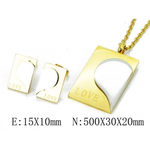 Wholesale Stainless Steel 316L Jewelry Love Sets NO.#BC41S0141HHD