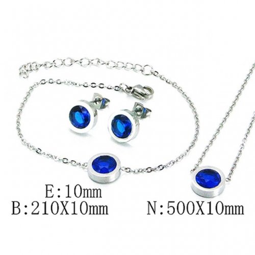 Wholesale Stainless Steel 316L Jewelry Crystal Stone Sets NO.#BC59S2845OG