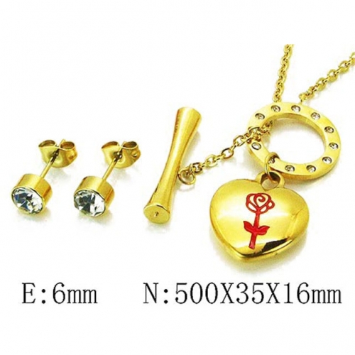 Wholesale Stainless Steel 316L Jewelry Love Sets NO.#BC85S0182HHA