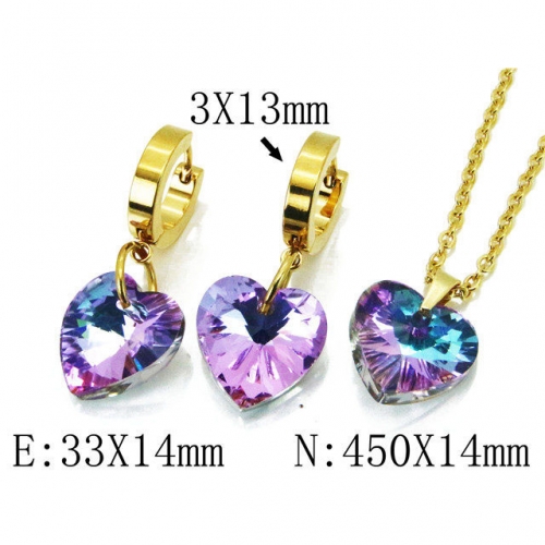 Wholesale Stainless Steel 316L Jewelry Love Sets NO.#BC85S0252OL