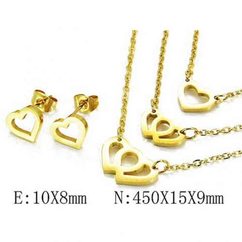 Wholesale Stainless Steel 316L Jewelry Love Sets NO.#BC85S0199PW