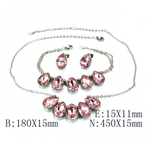 Wholesale Stainless Steel 316L Jewelry Crystal Stone Sets NO.#BC92S0047IJA