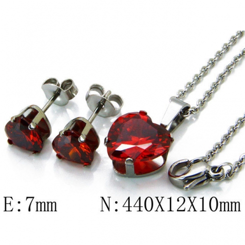 Wholesale Stainless Steel 316L Jewelry Crystal Stone Sets NO.#BC30S0128O0