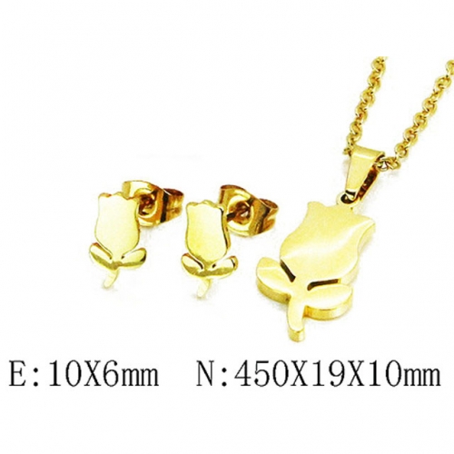 Wholesale Stainless Steel 316L Jewelry Plant Shape Sets NO.#BC58S0580JG